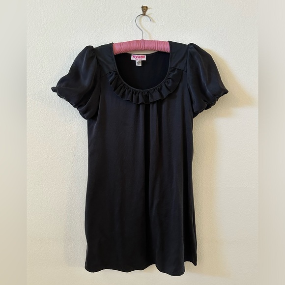 Yumi Kim Kyumi Mini Dress Black 100% silk - Picture 1 of 6